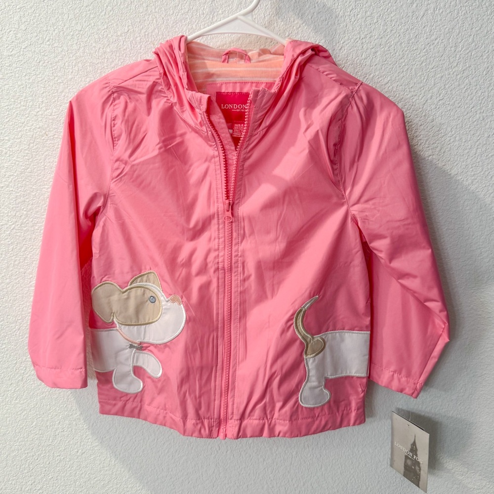 London Fog Kids Puppy Raincoat Size 5/6 NWT